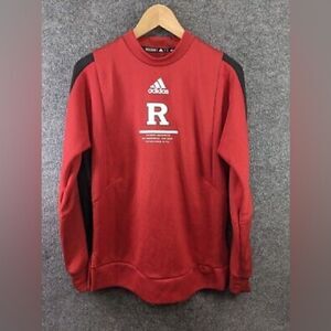 Adidas Red Pullover Sweater "Rutgers University"